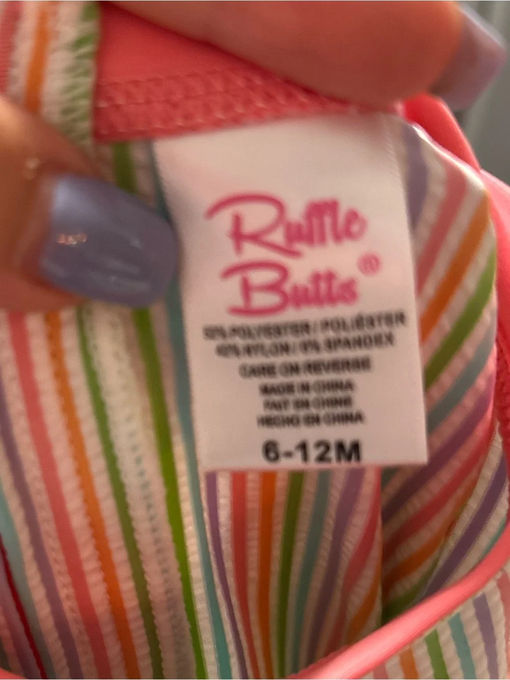 Ruffle Butts Swimsuits - 6-12 months (three swimsuits) Like New SPF50